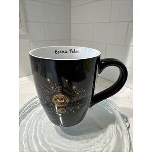Eye to the Sky Coffee Mug Cosmic Vibes Black Gold foil 20oz Coffee Mug